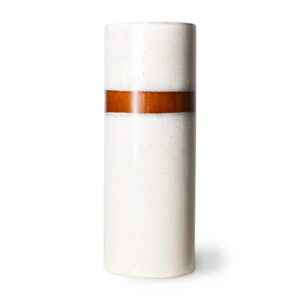 Large Snow Reactive Glaze Stoneware Vase