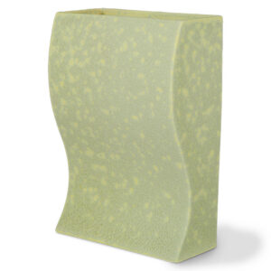 Set of 2 Pistachio Ceramic Block Vases